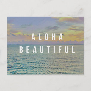 Carte postale de la belle mer d'Haena Aloha