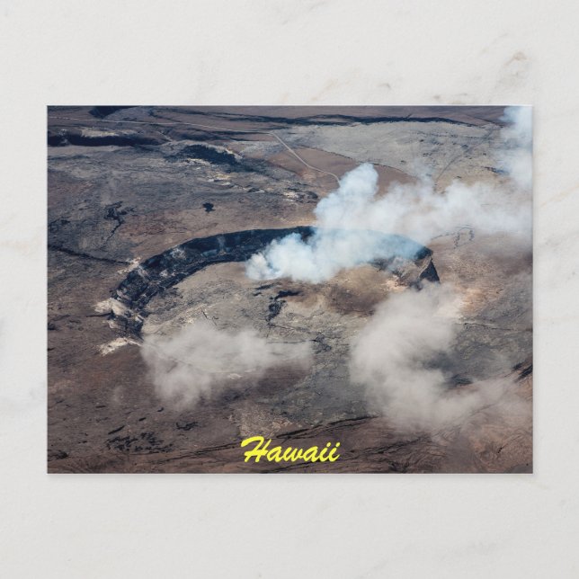 Carte postale de la caldeira de Kilauea (Devant)