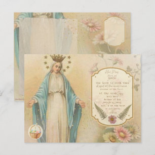 Carte postale de la carte de prière catholique ant