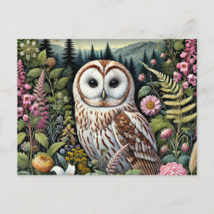 Carte postale de la Chouette des bois L'Art Maje