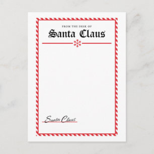 Carte Postale De la clause Desk of Santa