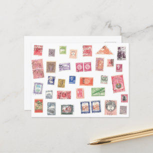Carte postale de la collection de timbres