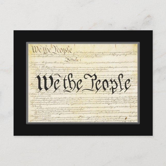 Carte postale de la Constitution américaine (Devant)