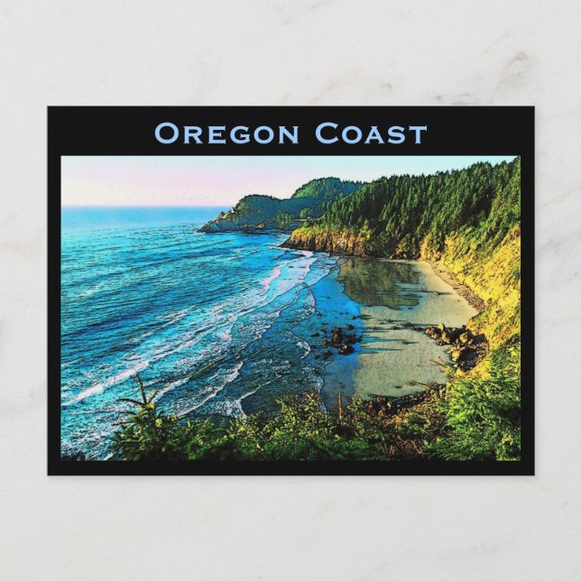 Carte postale de la côte de l'Oregon (Devant)