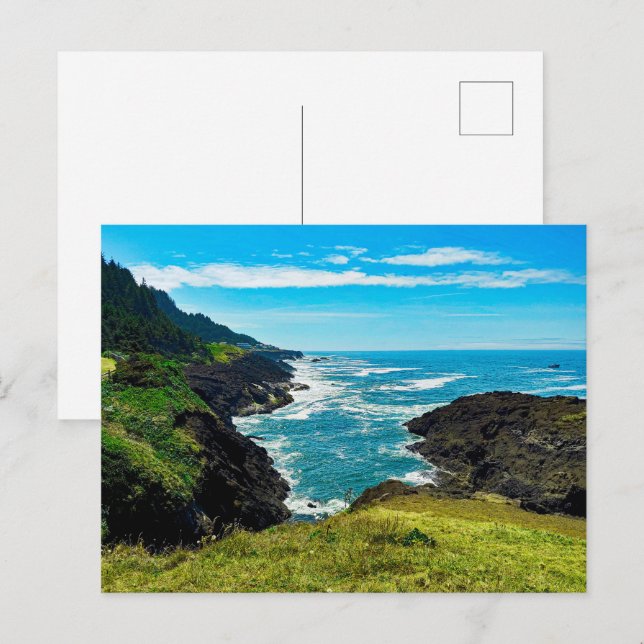 Carte postale de la côte de l'Oregon (Devant / Derrière)