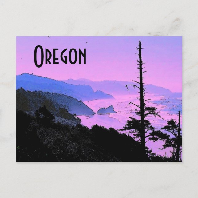 Carte postale de la côte de l'Oregon (Devant)