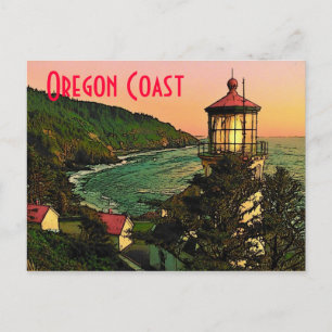 Carte postale de la côte de l'Oregon