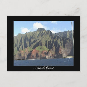 Carte postale de la côte de Napali