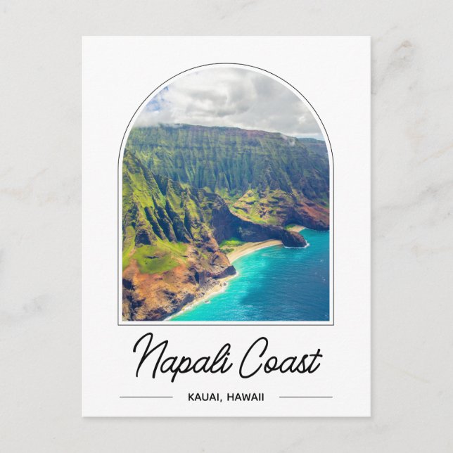 Carte postale de la côte de Napali Kauai Hawaï (Devant)