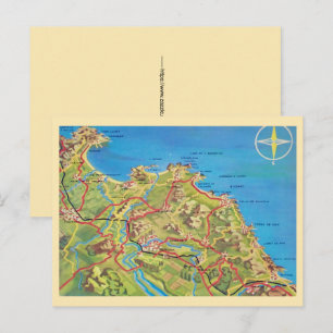 Carte postale de la côte nord de l'Espagne
