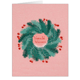 Carte postale de la couronne de Noël tchèque