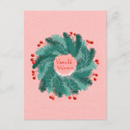 Carte postale de la couronne de Noël tchèque