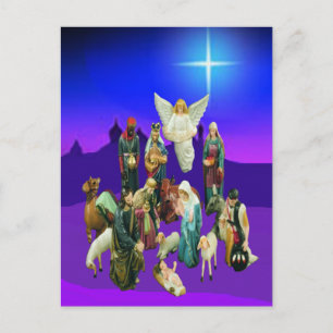Carte postale de la crèche de Noël