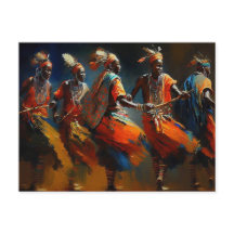 Carte postale de la danse des guerriers masaïs Afr