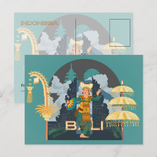 Carte postale de la danseuse balinaise