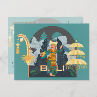 Carte postale de la danseuse balinaise