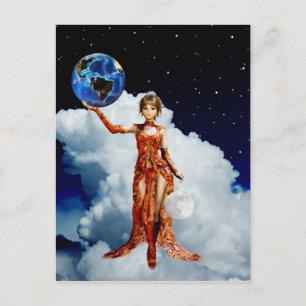 Carte postale de la déesse de l'univers