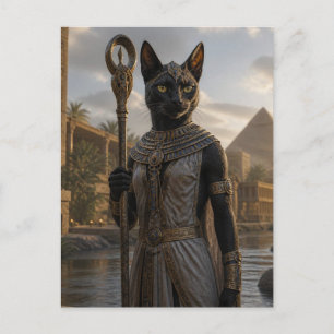 Carte postale de la déesse féline Bastet