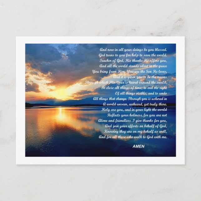 Carte postale de la dernière prière (Devant)