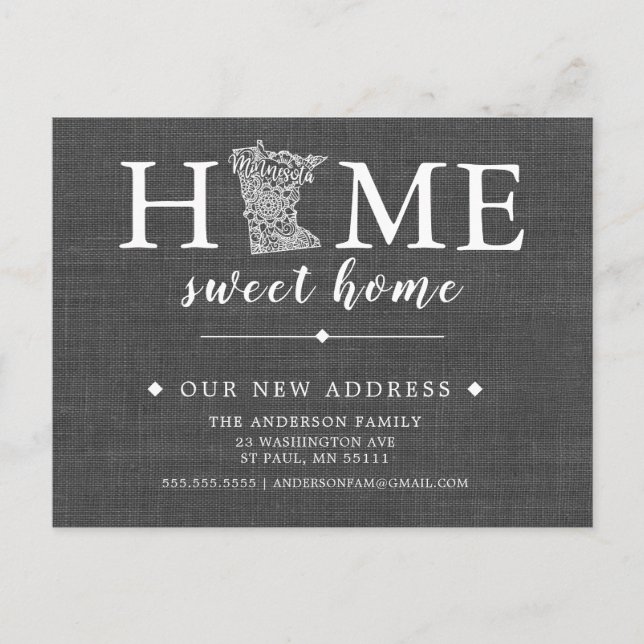 Carte postale de la Faire-part de déménagement de  (Devant)