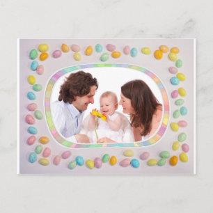 Carte postale de la famille personnalisée de Pâque