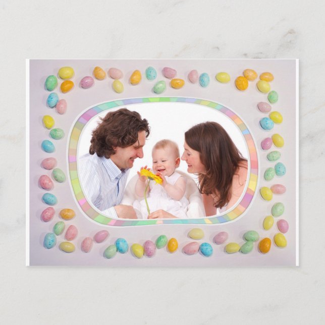 Carte postale de la famille personnalisée de Pâque (Devant)