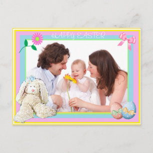Carte postale de la famille personnalisée de Pâque