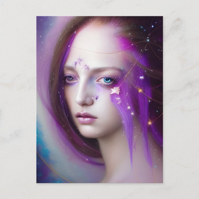 Carte postale de la femme des Galaxies (Devant)