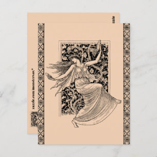 Carte postale de la femme vintage
