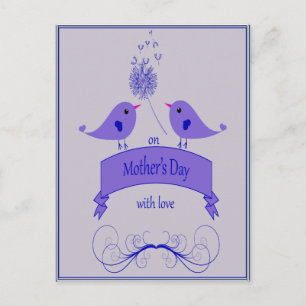 Carte postale de la fête des mères avec amour et o