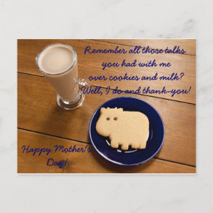 Carte postale de la fête des mères et du lait