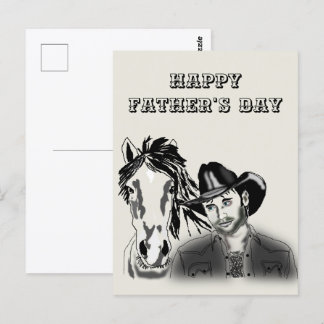 Carte postale de la fête des pères Cowboy