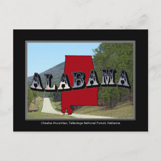 Carte postale de la forêt de Talladega de Cheaha