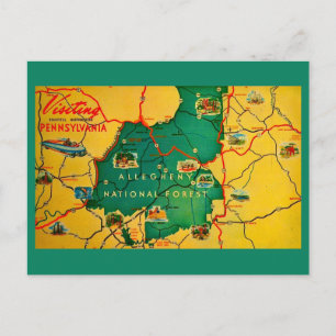 Carte postale de la forêt nationale d'Allegheny