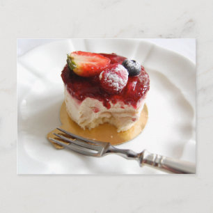 Carte postale de la fraise Mousse Petit Gateau