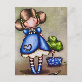 Carte postale de la jardinière Gorjuss Girl