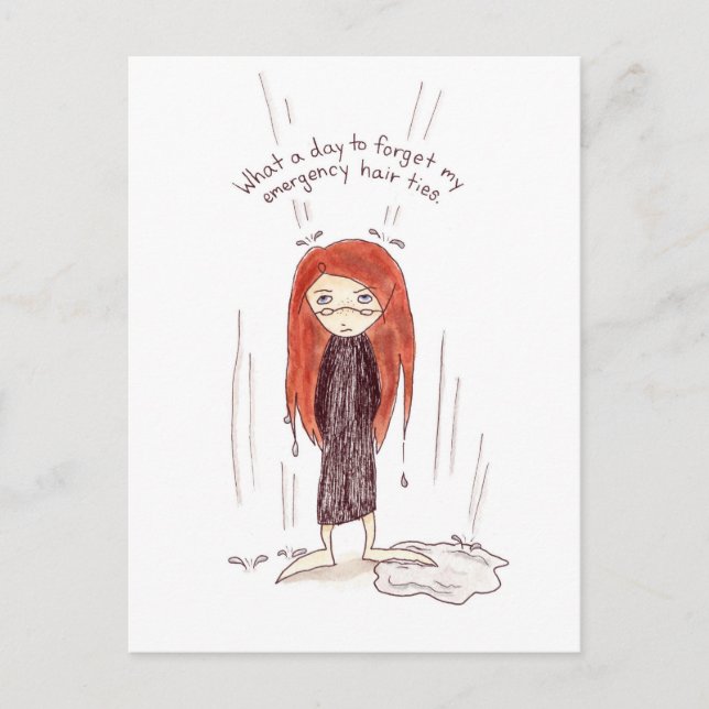 Carte postale de la journée des cheveux incorrecte (Devant)