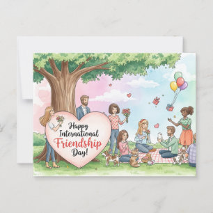 Carte postale de la Journée internationale de l'am