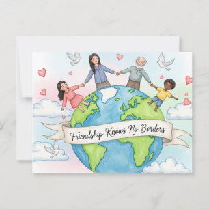 Carte postale de la Journée internationale de l'am