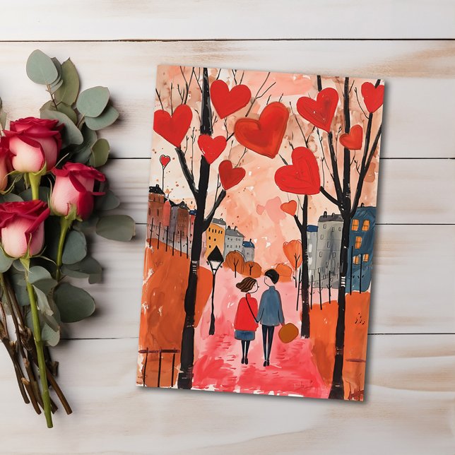 Carte postale de la journée Valentines - Flâner da (Créateur téléchargé)