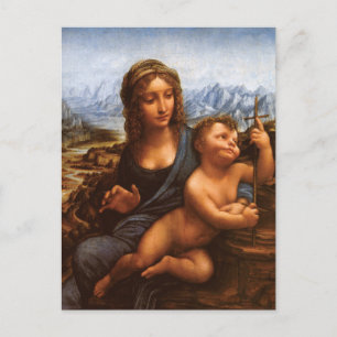 Carte postale de la Madone à l'enfant et le fuseau