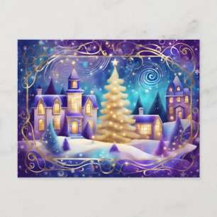 carte postale de la mairie de noël