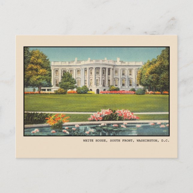 Carte postale de la Maison Blanche, Washington, D. (Devant)