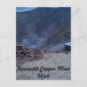 Carte postale de la mine de cuivre Kennecott