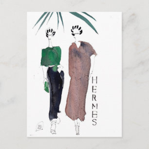 Carte postale de la mode Hermes par PARISDREAMTIME