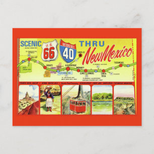 Carte postale de la Nouvelle-Mexique de la Route 6