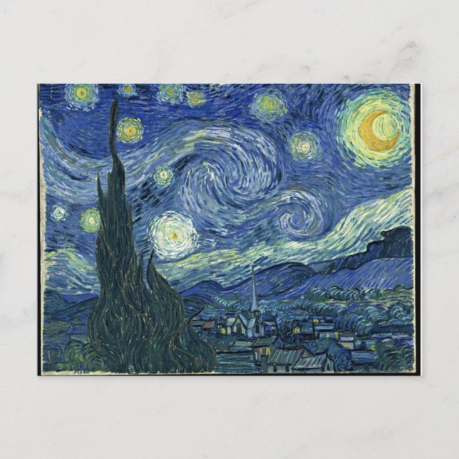 Carte postale de la nuit étoilée de Van Gogh (Devant)