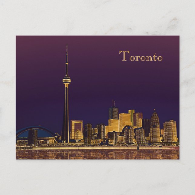 Carte postale de la nuit Toronto (Devant)