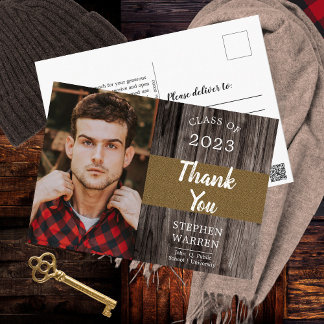 Carte postale de la partie de graduation photo Woo