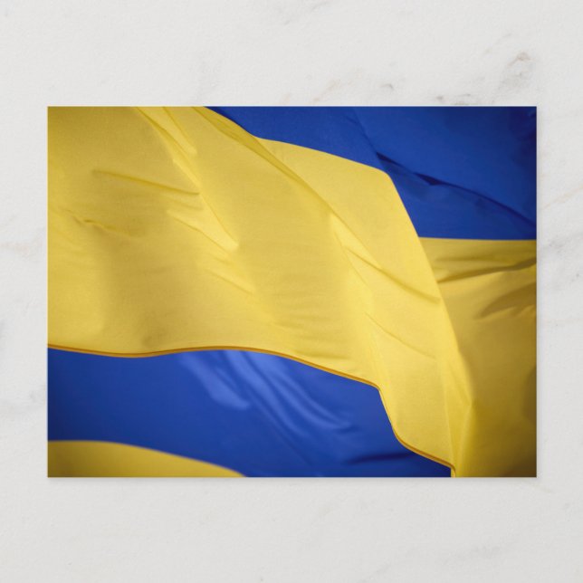 Carte postale de la photo du drapeau ukrainien (Devant)